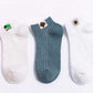 5 Pairs Socks Sets Women Elegant Retro Polyester Cotton Low Tube Women Socks Breathable Japanese Style Casual Cotton Short Sock